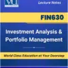 FIN630 Investment Analysis Portfolio Management book Virtual University