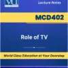 MCD402 Role of TV book Virtual University