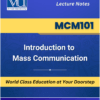 MCM101 Introduction to Mass Communication book Virtual University