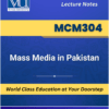 MCM304 Mass Media in Pakistan book Virtual University