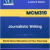 MCM310 Journalistic Writing book Virtual University