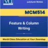 MCM514 Feature Column Writing book Virtual University