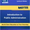 MGT111 Introduction to Public Administration book Virtual University
