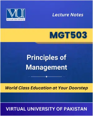 MGT503 Principles of Management book Virtual University