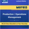 MGT613 ProductionOperations Management book Virtual University