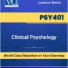 PSY401 Clinical Psychology Book Virtual University