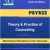 PSY632 Theory Practice of Counseling Book Virtual University