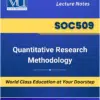 SOC509 Quantitative Research Methodology Book Virtual University