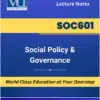 SOC601 Social Policy and Governance Book Virtual University