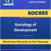 SOC603 Sociology of Development Book VU Bookshop