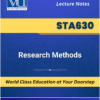STA630 Research Methods Book Virtual University