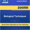 ZOO101 Biological Techniques Virtual University