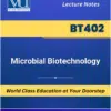 BT402 Microbial Biotechnology book cover from VU Bookshop