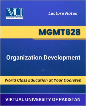 VU MGMT628 Organization Development Book cover image for Virtual University students