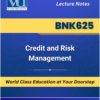 VU BNK625 Credit and Risk Management Book cover image for Virtual University students