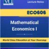 ECO606 Mathematical Economics I Book A Detailed Guide for Virtual University of Pakistan Students