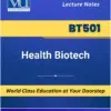 BT501 Health Biotech Book for Virtual University available at our VU Book Shop