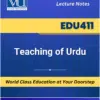 EDU411 Teaching of Urdu book Virtual University