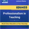 EDU433 Professionalism in Teaching book Virtual University