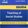 EDU514 Teaching of Social Studies book Virtual University