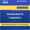 ENG502 Introduction to Linguistics book Virtual University