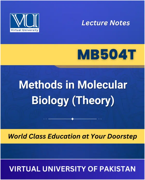 MB504T Methods in Molecular Biology Theory book cover from VU Bookshop