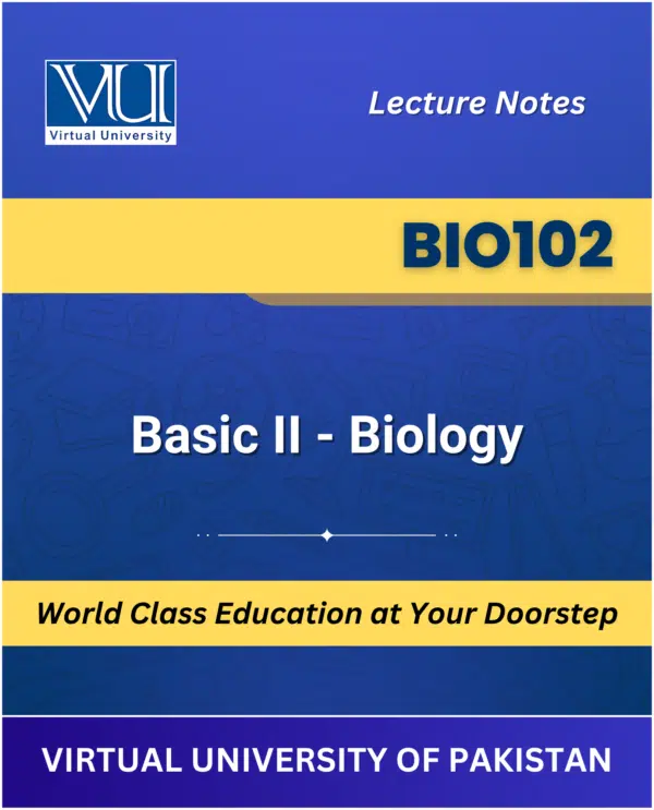 BIO102 Basic II Biology book cover from VU Bookshop
