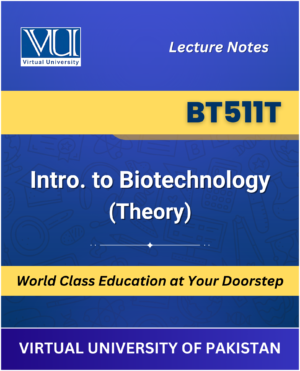 BT511T Introduction to Biotechnology book cover from VU Bookshop