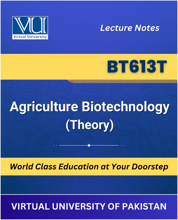 BT613T Agriculture Biotechnology book cover from VU Bookshop