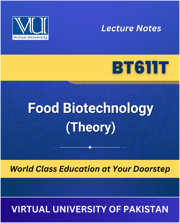 BT611T Food Biotechnology Theory book cover from VU Bookshop