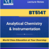 BT514T Analytical Chemistry Instrumentation Theory book cover from VU Bookshop