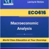 ECO616 Macroeconomic Analysis book cover from VU Bookshop