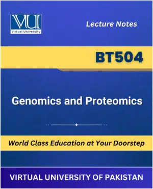 BT504 Genomics and Proteomics textbook cover available at VU Bookshop