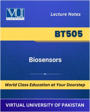 BT505 Biosensors textbook cover available at VU Bookshop
