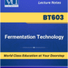 VU BT603 Fermentation Technology Book cover image for Virtual University students