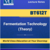 VU BT612T Fermentation Technology Theory Book cover image for Virtual University students