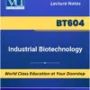VU BT604 Industrial Biotechnology Book cover image for Virtual University students