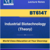 VU BT614T Industrial Biotechnology Theory Book cover image for Virtual University students