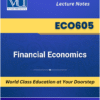 ECO605 Financial Economics book cover from VU Bookshop