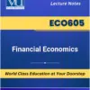 ECO605 Financial Economics book cover from VU Bookshop