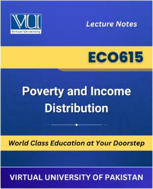 ECO615 - Poverty and Income Distribution book cover from VU Bookshop.