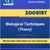 ZOO515T Biological Techniques Theory book cover from VU Bookshop