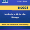 BIO203 Methods in Molecular Biology book cover available at VU Bookshop