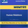 VU MGMT611 Human Relations Book cover image for Virtual University students