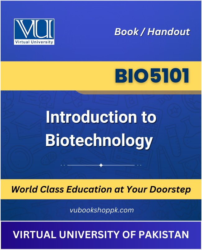 VU BIO5101 Introduction to Biotechnology Book cover image for Virtual University students