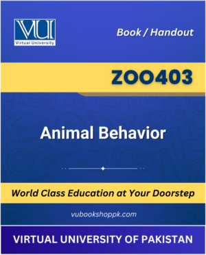 VU ZOO403 Animal Behavior Book cover image for Virtual University students