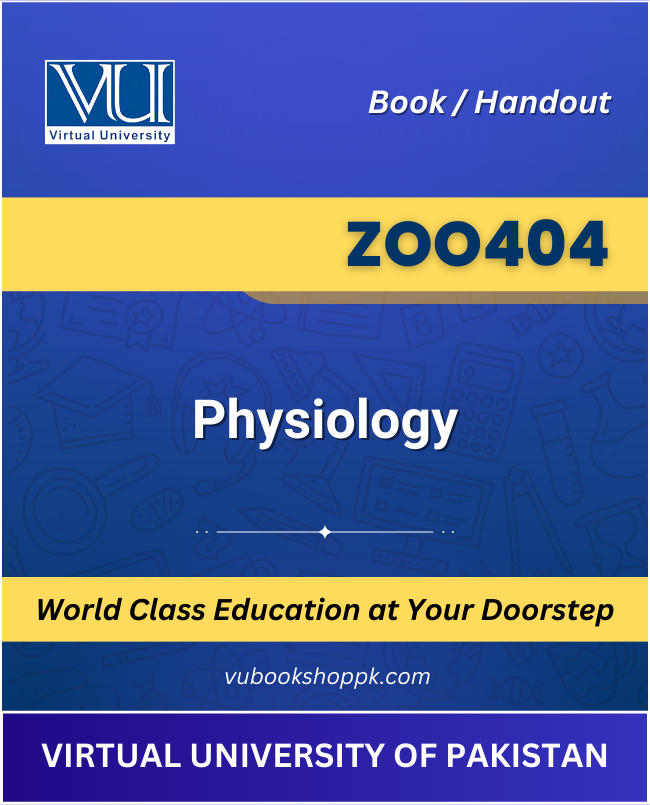 VU ZOO404 Physiology Book cover image for Virtual University students