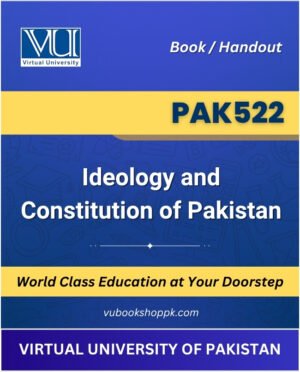 VU PAK522 Ideology and Constitution of Pakistan Book cover image for Virtual University students