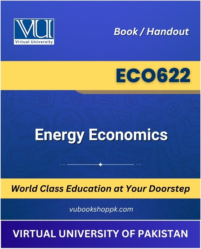 VU ECO622 Energy Economics Book cover image for Virtual University students